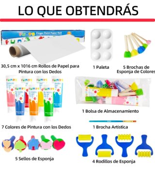 Kit de pintura de dedos Funto de 25 piezas Nuevo