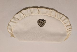 Pochette Dolce & Gabbana bianca e oro