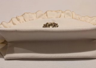 Pochette Dolce & Gabbana bianca e oro