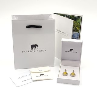 Pendientes Zafiros Amarillos Naturales Plata
