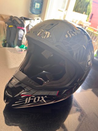 Casco Fox Motocross Enduro Negro Rojo