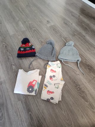 Gorros de niño  5 años (gris, rojo) pijama regalo