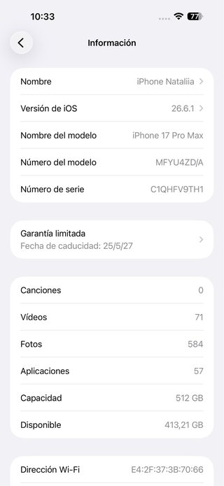 iPhone 17 Pro Max 512GB Azul