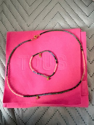 Conjunto Tous Collar y Pulsera Plata Vermeil