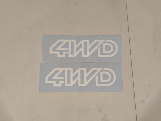 2 Adhesivos 4WD Blancos