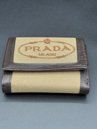 Portafoglio Prada Milano Vintage Jacquard Trifold