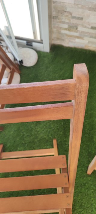 3 Sillas Madera Terraza Plegables