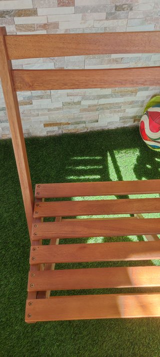 3 Sillas Madera Terraza Plegables