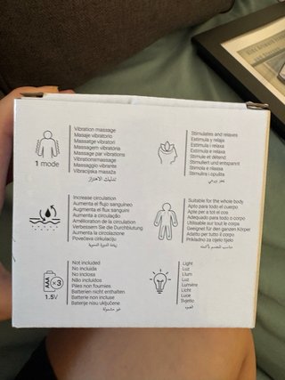 Mini masajeador ALE-HOP En su caja con su embalaje