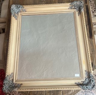 Espejo Neoclásico Beige y Plata