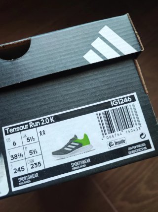 Zapatillas Adidas Running Gris y Verde