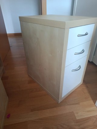 2 Cajoneras Madera y Blanco
