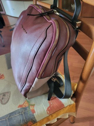 Zaino Piquadro Pelle Borgogna/Rosa Donna