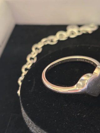 Conjunto Pandora Anillo y Pulsera Corazón