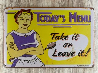 (31) Cartel Today's Menu Vintage 20x30