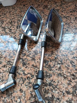 Espejos retrovisores moto cromados