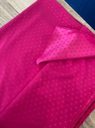 Tela flamenca rosa con topos 10m largo /1,5m ancho