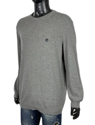 Timberland Maglione Uomo XXL Lana Grigio Pullover