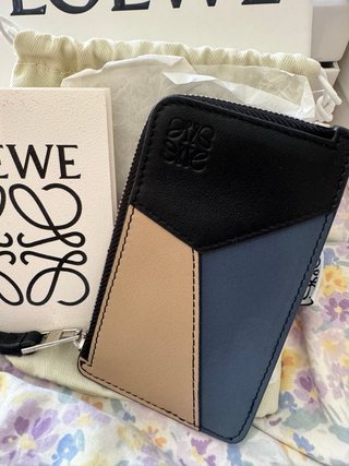 Monedero Loewe Puzzle Beige y Azul