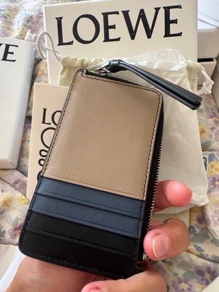 Monedero Loewe Puzzle Beige y Azul