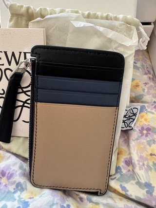Monedero Loewe Puzzle Beige y Azul