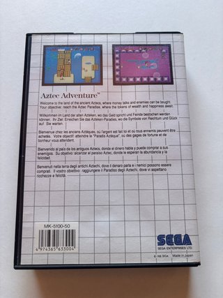 Aztec Adventure Master System PAL 🇪🇸 Completo