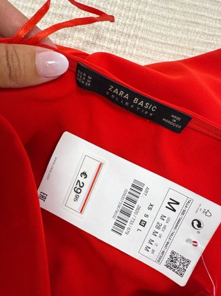 Vestido falda pantalón rojo intenso