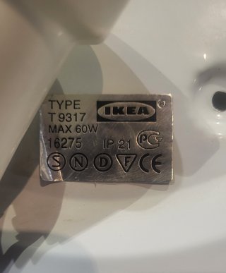 Lámpara IKEA T9317 Años 90