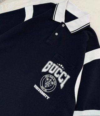 Polo Gucci Azul y Blanco