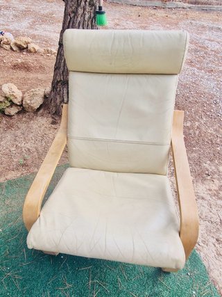 Sillón relax Ikea cuero y tela