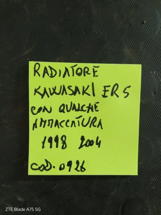 Radiatore Kawasaki ER 5 con ammaccature
