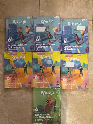 Libros de texto 6 de primaria . Lote de 7 lubros.