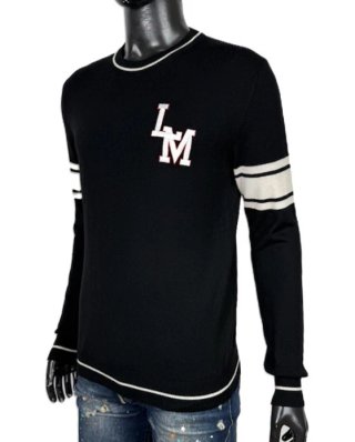Love Moschino Maglione Uomo M Lana Nero Logo LM