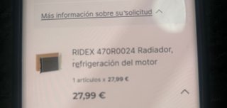 Radiador RIDEX 470R0024 Refrigeración Motor