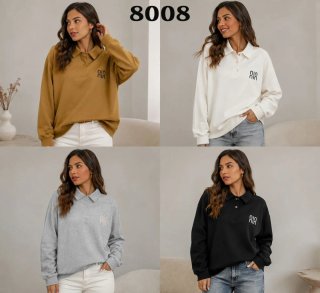 Sudadera estilo polo con logo