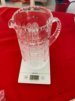 Antigua Jarra Cristal Bohemia 23/19 cm/