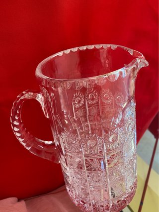 Antigua Jarra Cristal Bohemia 23/19 cm/