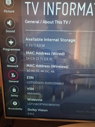 Smart TV LG 48 Negra