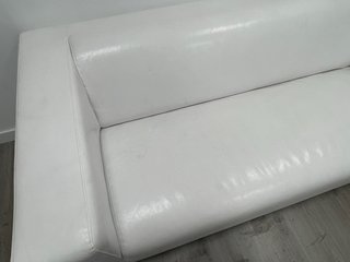 Sofá 2 plazas polipiel blanco