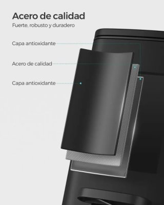 SONGMICS 8 L Cubo Basura Compacta, con Pedal