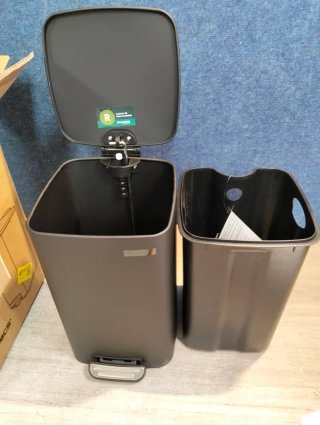 SONGMICS 8 L Cubo Basura Compacta, con Pedal