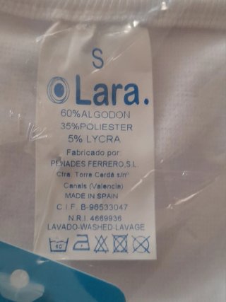 Camiseta térmica Lara Talla S Blanca