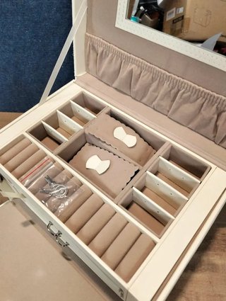 Caja para Joyas, Joyero 3 Niveles SONGMICS JBC121W