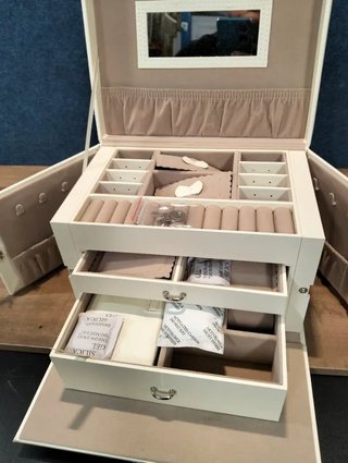 Caja para Joyas, Joyero 3 Niveles SONGMICS JBC121W