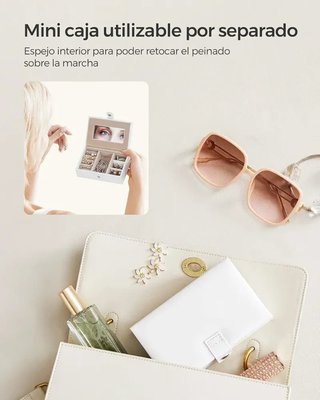 Caja para Joyas, Joyero 3 Niveles SONGMICS JBC121W