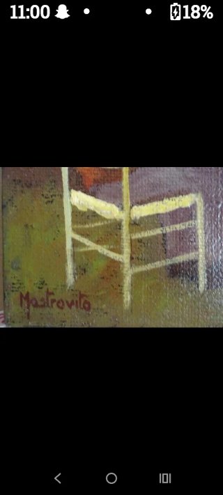 Vecchio quadro dipinto ad olio Mastrovito