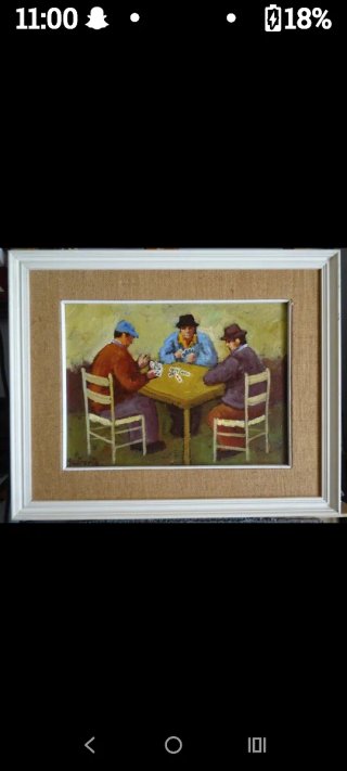 Vecchio quadro dipinto ad olio Mastrovito