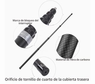 Palo Selfie Invisible 3m / Mástil Fibra de Carbono
