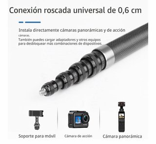 Palo Selfie Invisible 3m / Mástil Fibra de Carbono