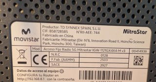 Router Movistar 5G WiFi 6